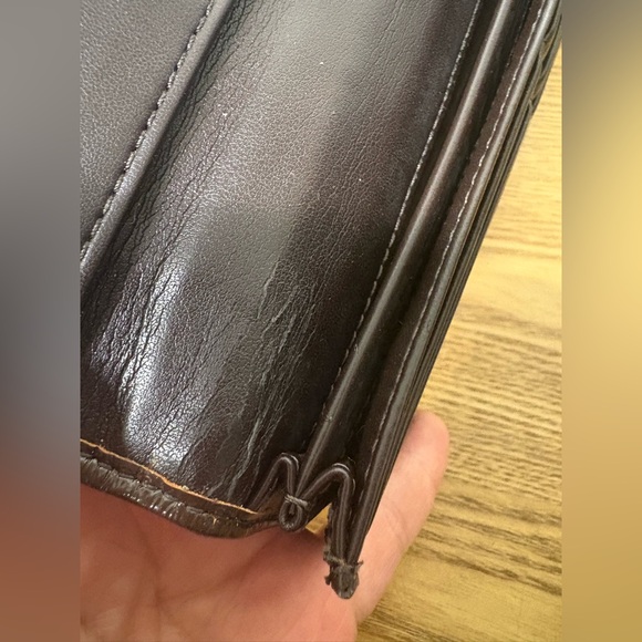 Coach Tan and Dark Brown Signature Wallet - Picture 7 of 8